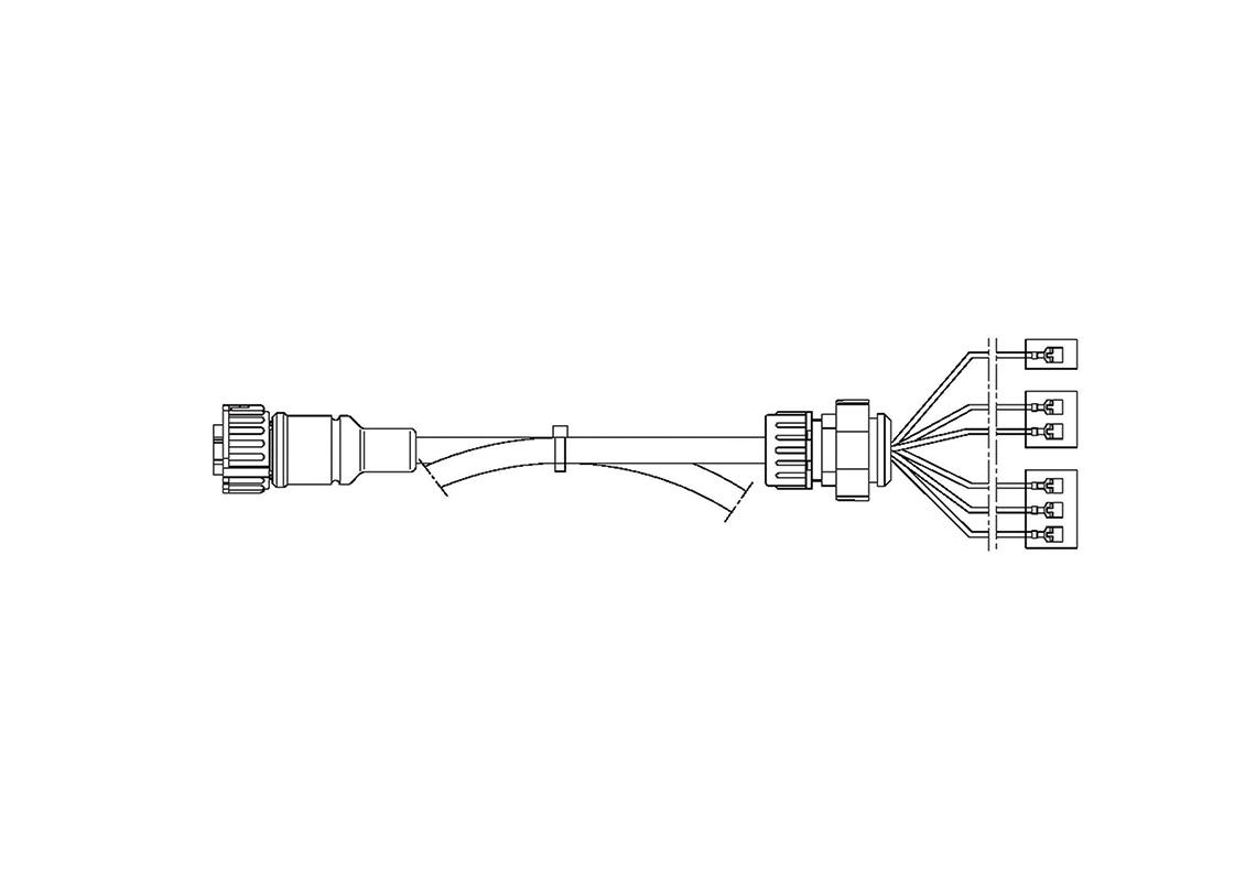 Rear lamp harness 7 pin for junction box 2500 mm